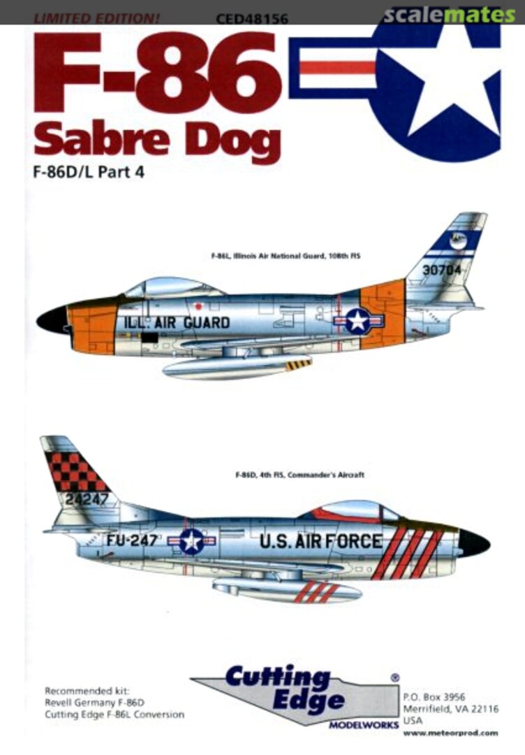 Boxart F-86 Sabre Dog CED48156 Cutting Edge Modelworks