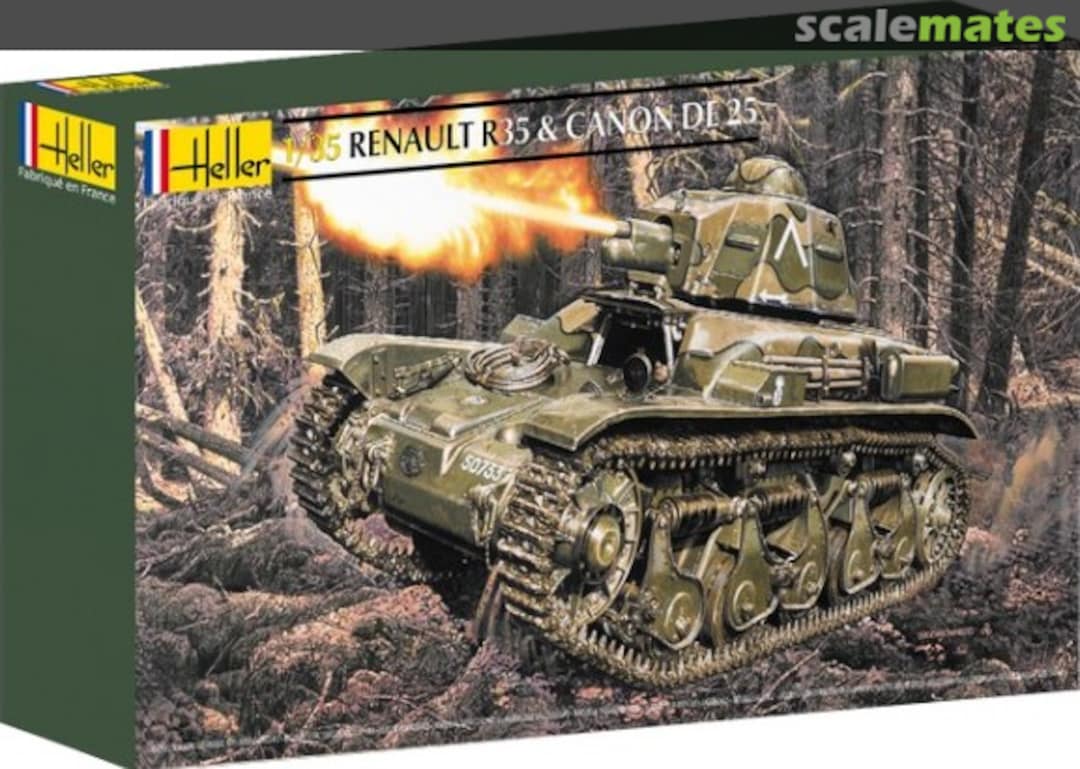 Boxart Renault R35 & Canon de 25 81133 Heller