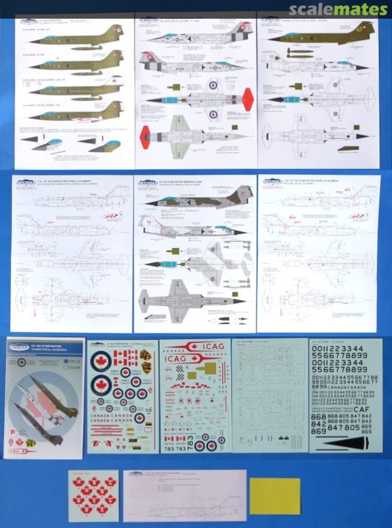 Contents CF-104 Starfighter Symmetrical Markings 030-32 Canuck Model Products