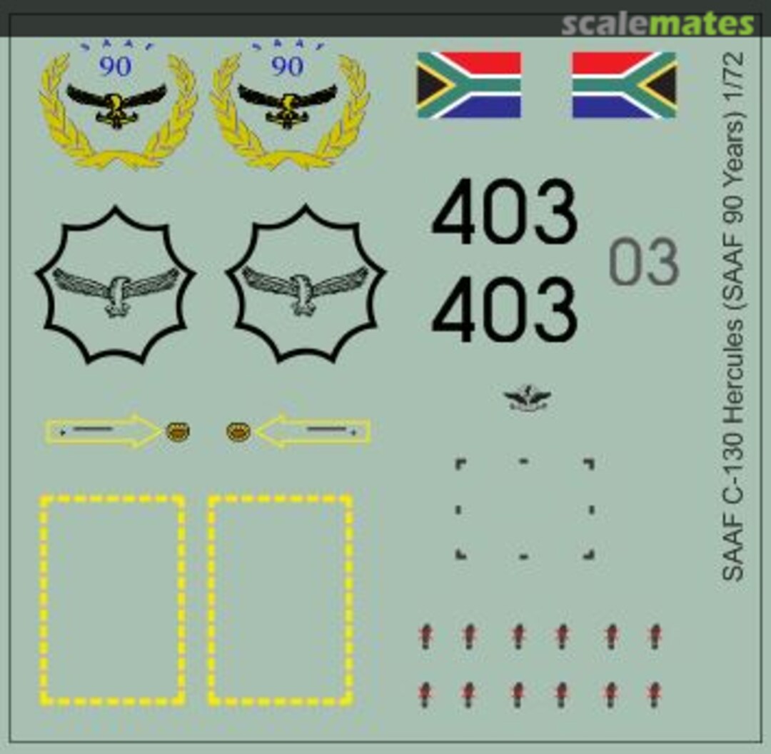 Boxart SAAF C130 Hercules MAV-720305 MAV Decals