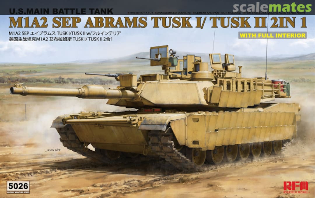 Boxart M1A2 SEP Abrams TUSK I /TUSK II RM-5026 Rye Field Model