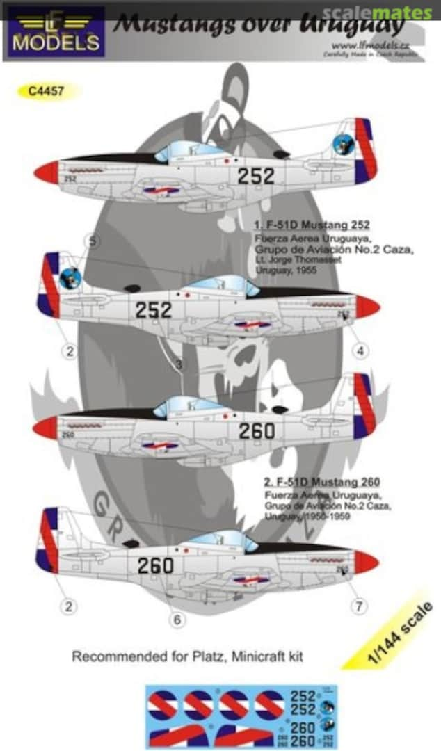 Boxart North-American F-51 Mustangs over Uruguay [P-51D) C4457 LF Models