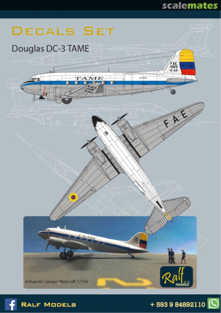 Boxart Douglas DC-3 TAME RM 025 Ralf Models