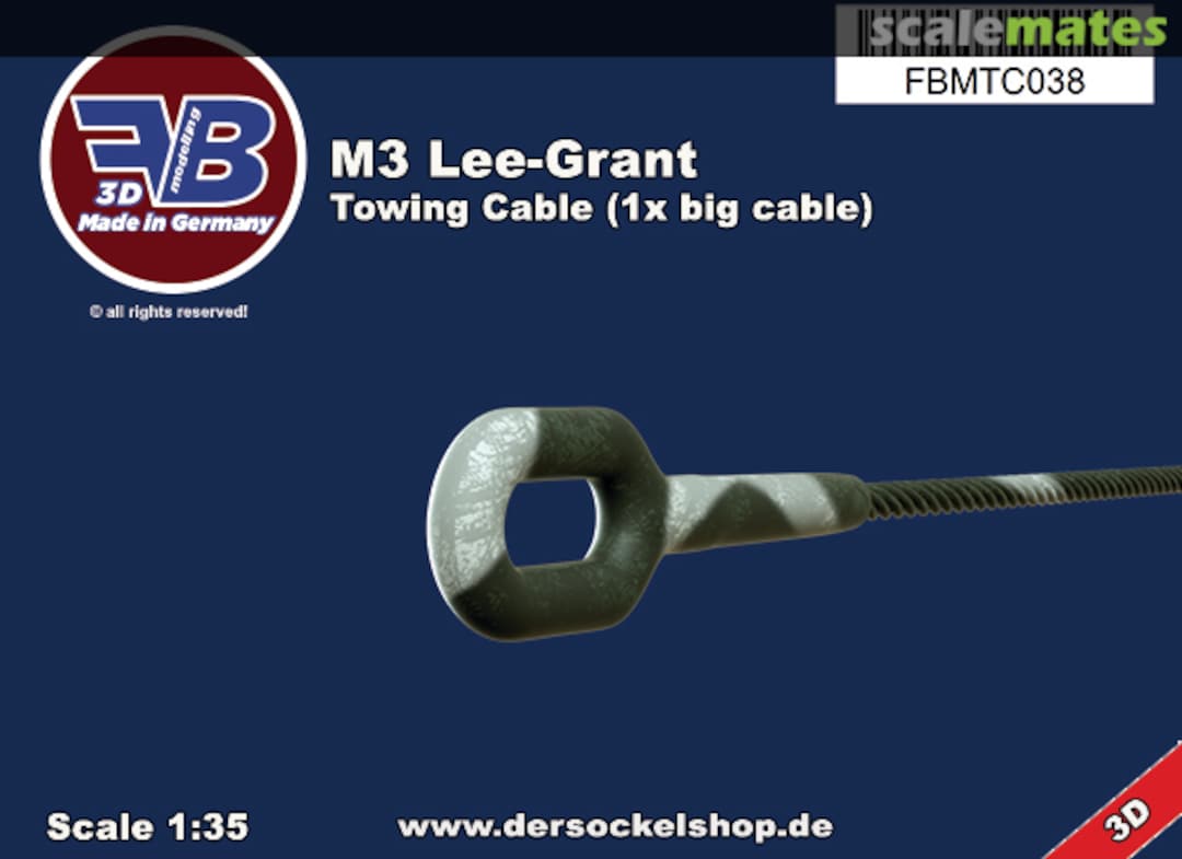 Boxart M3 Lee-Grant, Towing Cable FBMTC038 FB Modelling