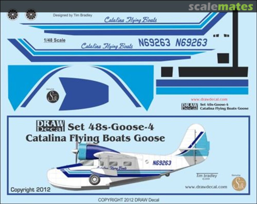 Boxart Catalina Flying Boats Grumman Goose 48-Goose-4 Draw Decal