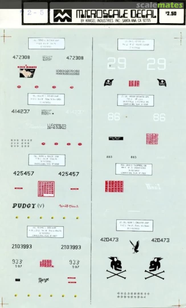 Contents United States Aces WWII 72-56 Microscale