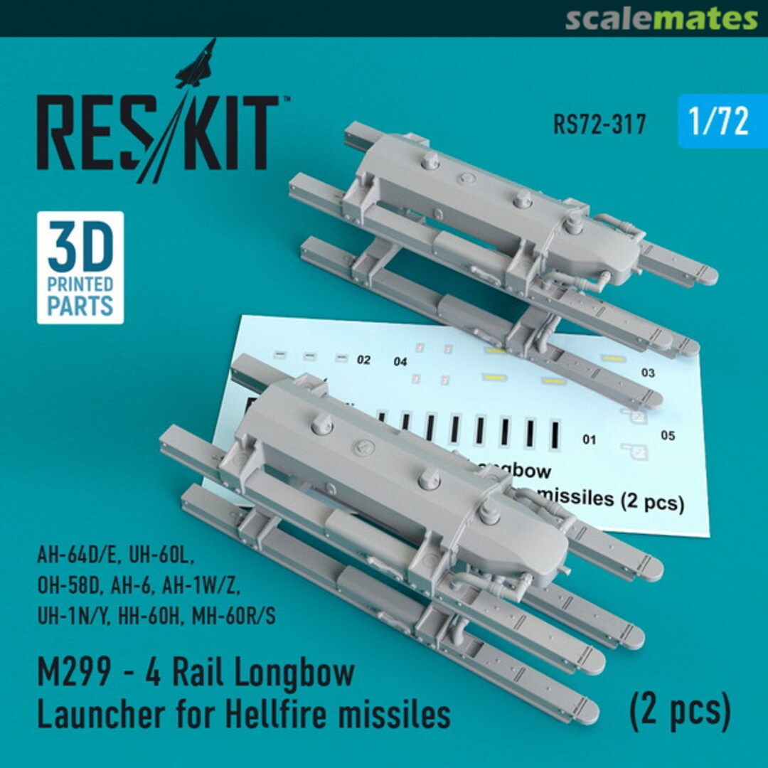 Boxart M299 - 4 Rail Longbow Launcher for Hellfire missiles RS72-0317 ResKit