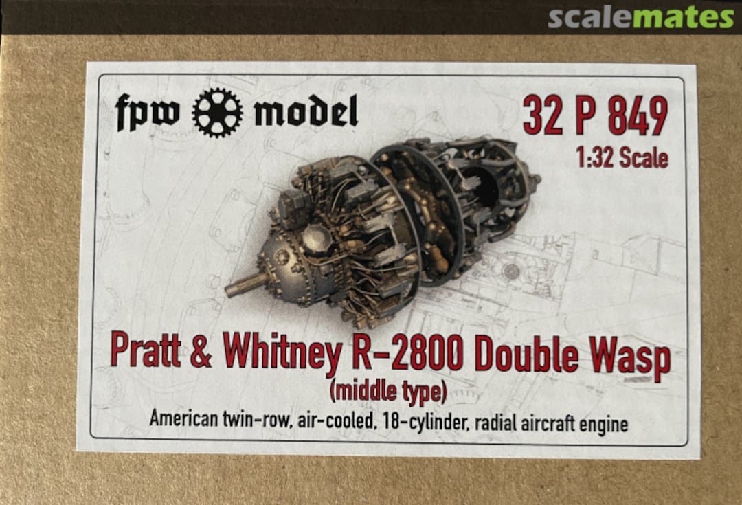 Boxart Pratt & Whitney R-2800 Double Wasp Middle type 32P849 FPW Model