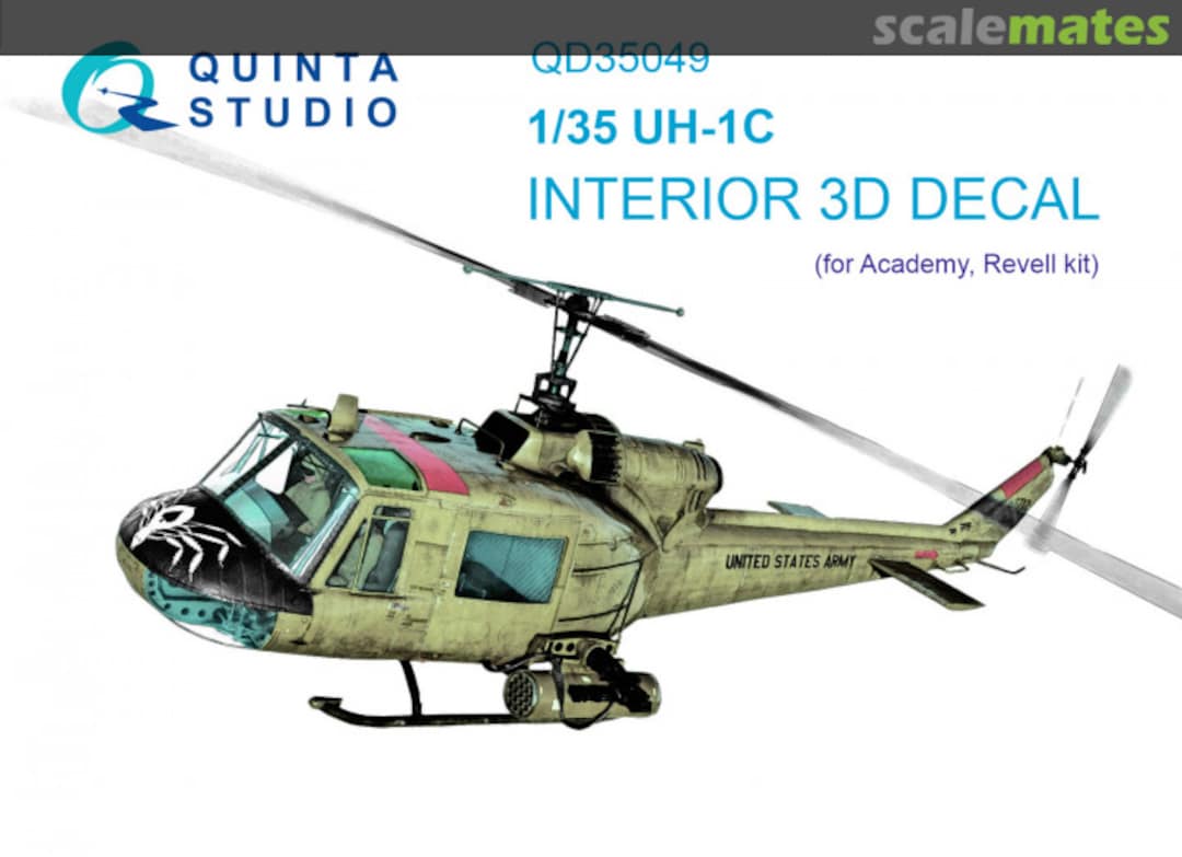 Boxart UH-1C interior 3D decals QD35049 Quinta Studio