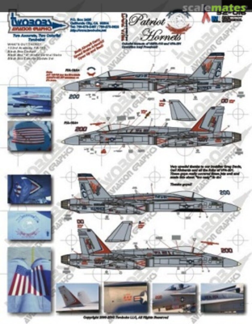 Boxart F/A-18A+ 32-016 TwoBobs Aviation Graphics