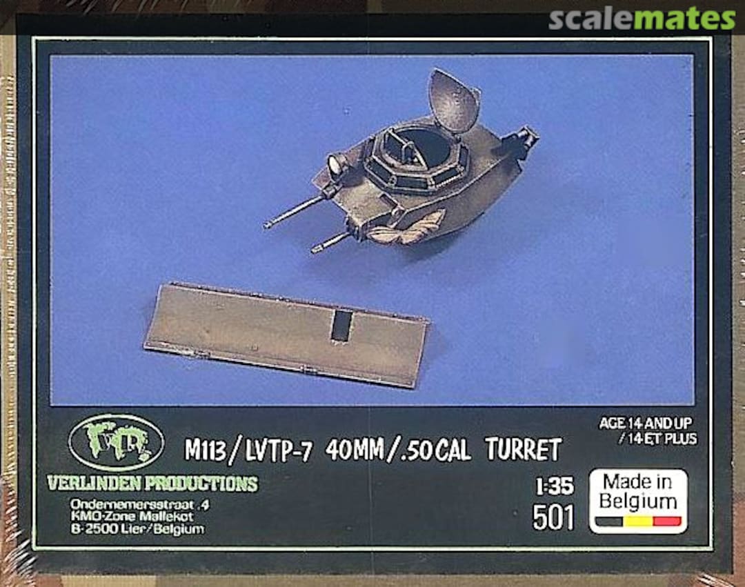 Boxart 40mm/.50cal Cadillac Gage Turret 501 Verlinden Productions