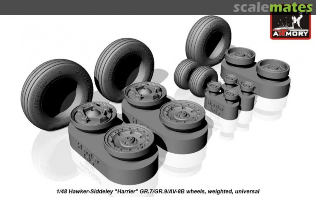 Boxart Harrier GR.7/GR.9/AV-8B wheels, weighted AW48405 Armory