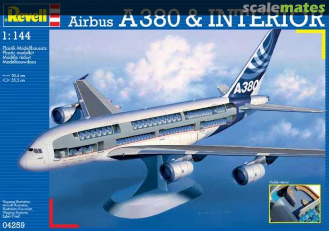 Boxart Airbus A380 & Interior 04259 Revell