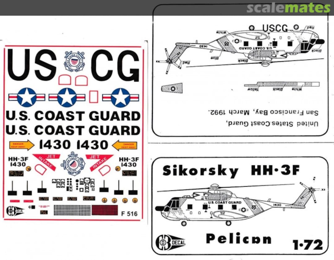 Boxart Sikorsky HH-3F Pelican F 516 C3D Decal