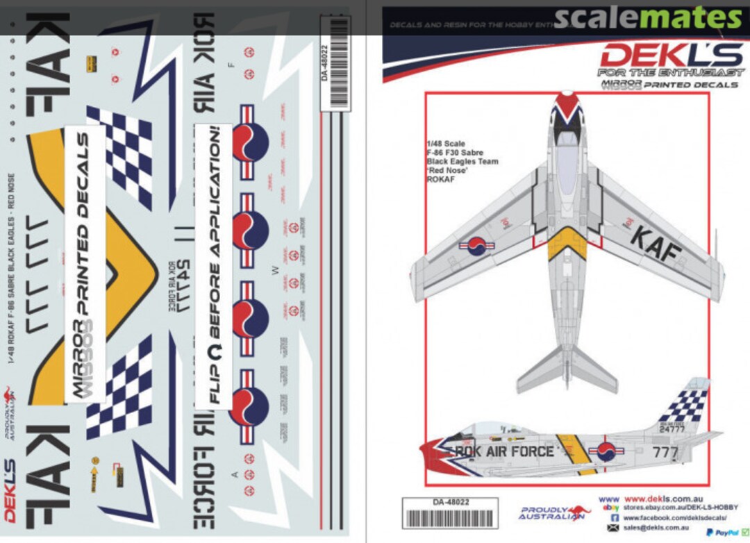 Boxart Black Eagles Aerobatic Team 'Red Nose' DA48022 DEKL's