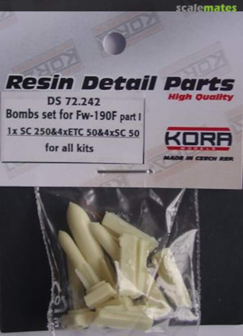 Boxart Bombs set for Fw-190F Part I DS72242 Kora Models