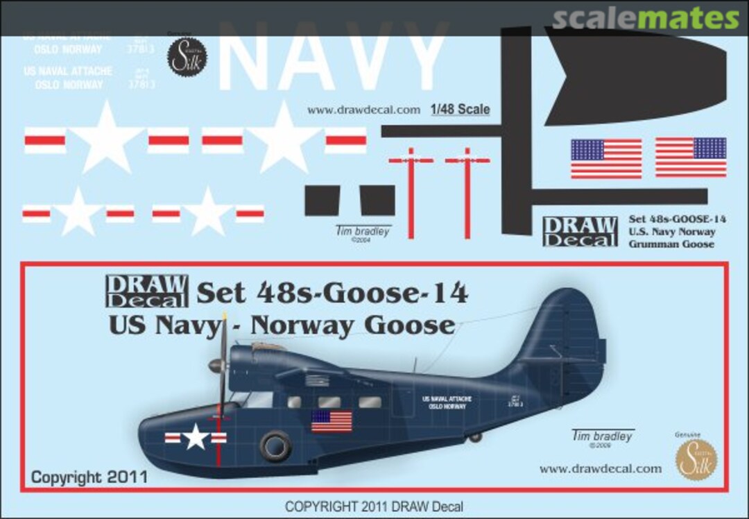 Boxart US Naval Attache Oslo Norway Goose 48-Goose-14 Draw Decal