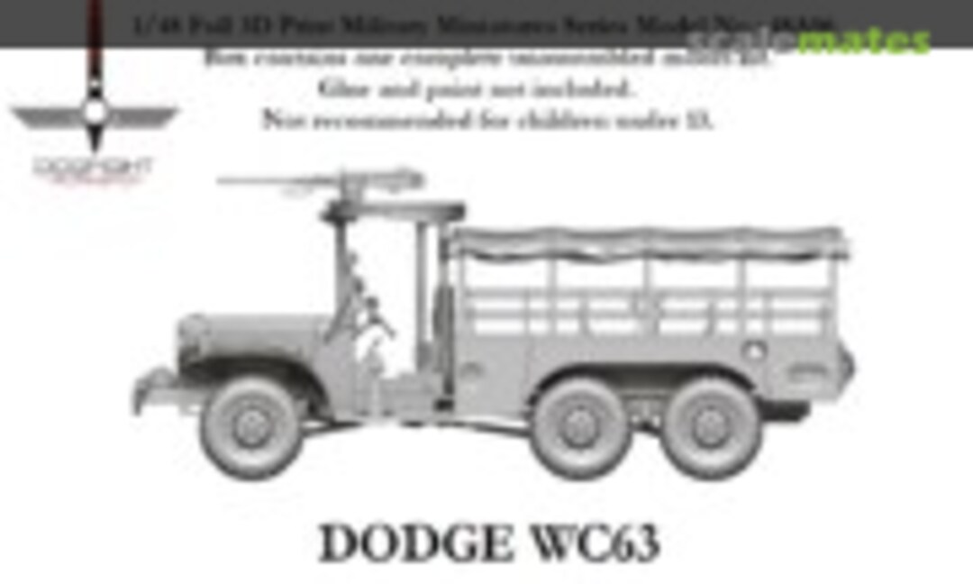 1:48 Dodge WC63 U.S. Military Gun Truck (Dogfight Workshop 48A06)