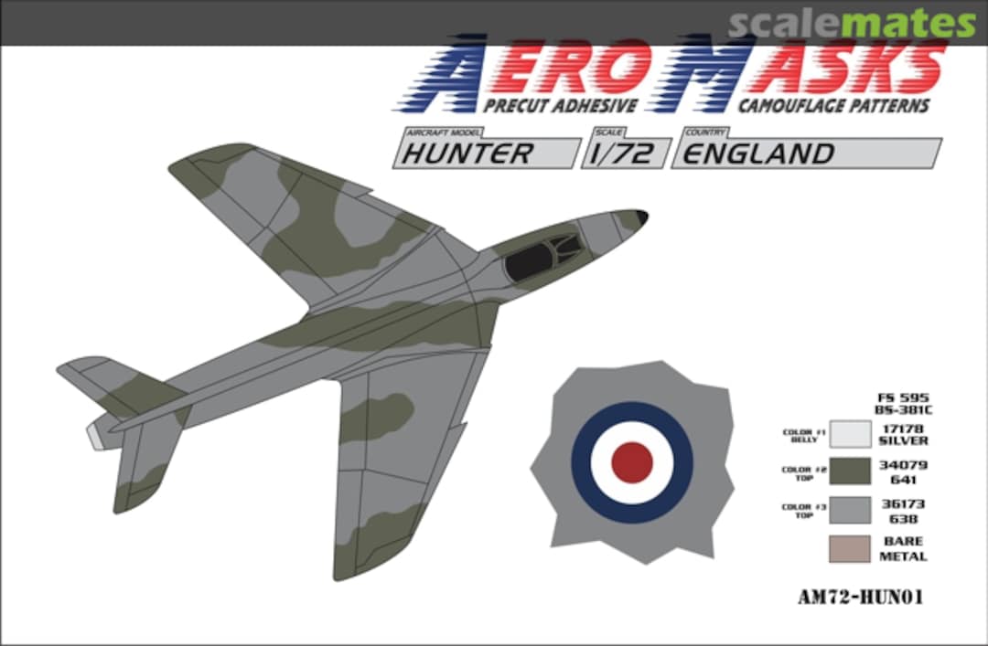 Boxart Hawker Hunter AM72-HUN01 AeroMasks