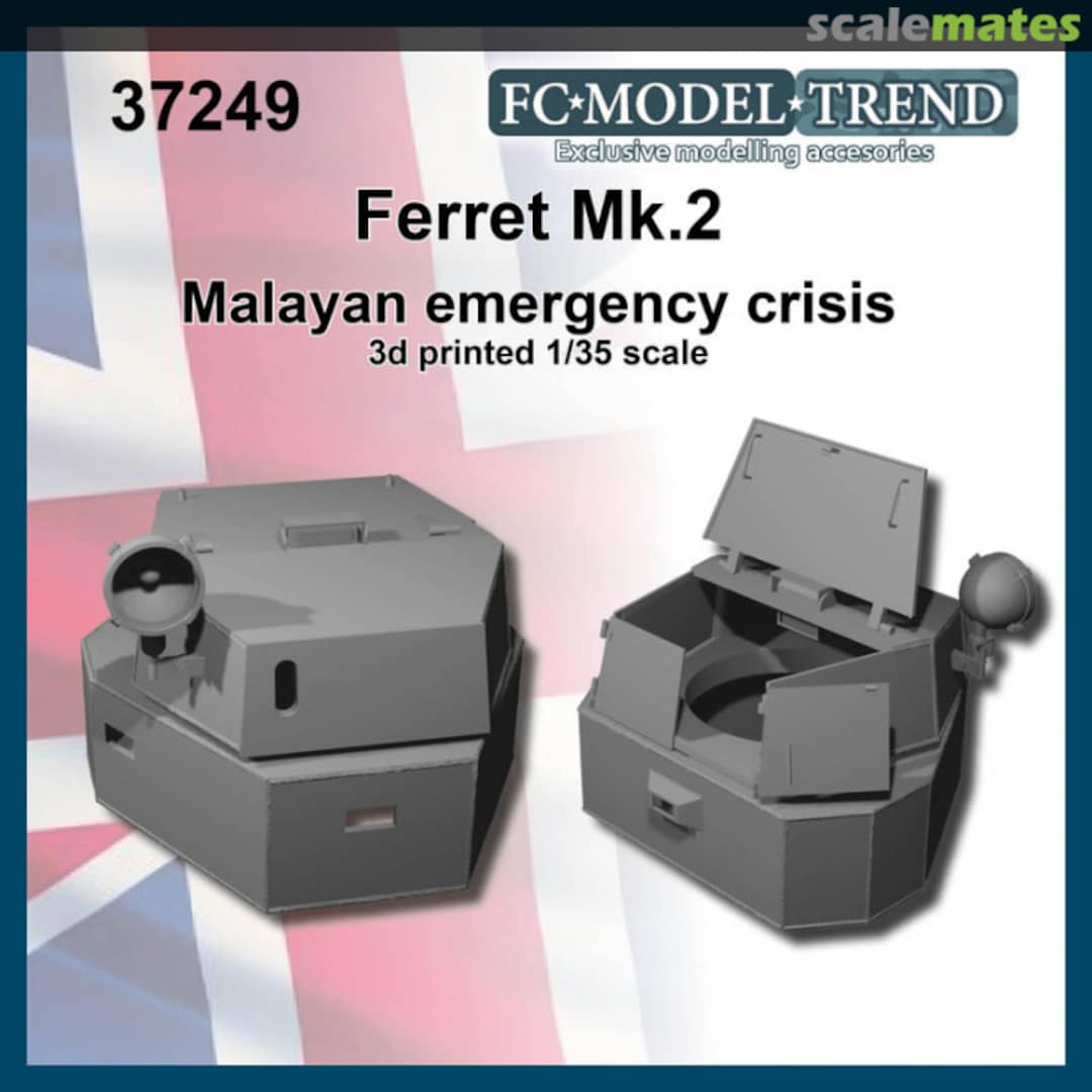 Boxart Ferret Mk 2 Malayan emergency crisis, 1/35 scale. 37249 FC Model Trend