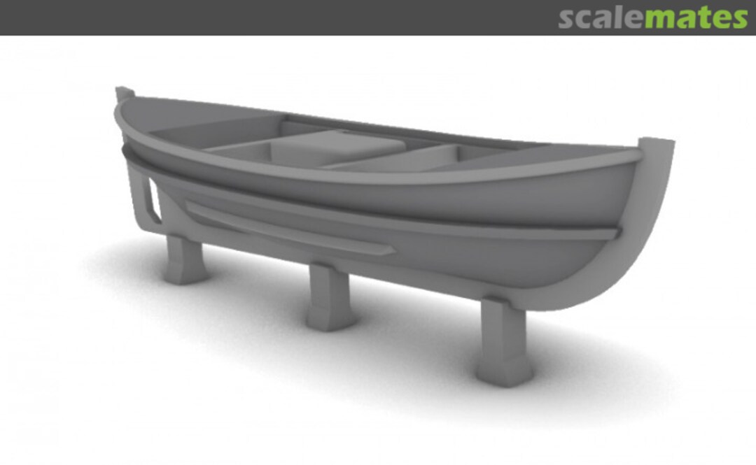 Boxart French Marine Nationale Whaleboat without Tarpaulin - 3D printed (5 pcs) 3D700218 L'Arsenal