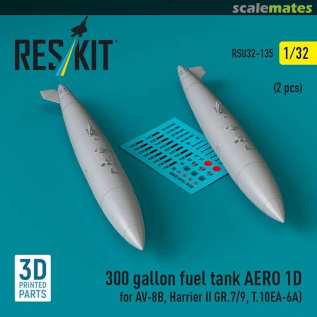 Boxart 300 gallon fuel tank AERO 1D (2 pcs) RSU32-0135 ResKit