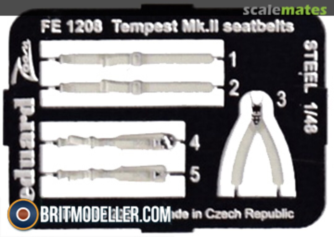 Boxart Tempest Mk.II seatbelts STEEL FE1208 Eduard