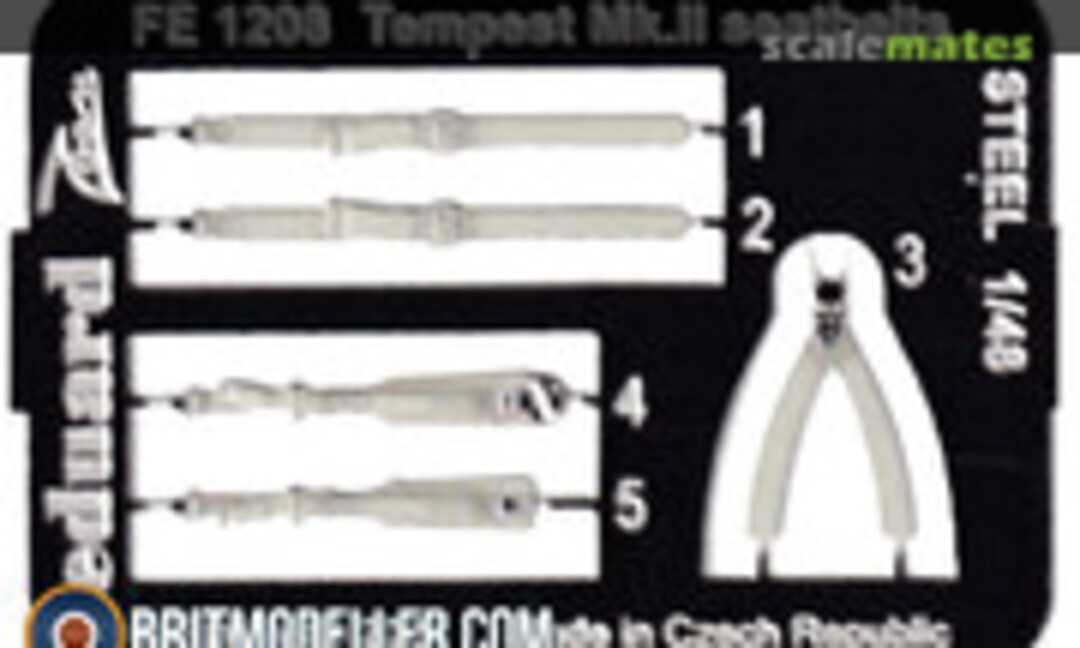 1:48 Tempest Mk.II seatbelts STEEL (Eduard FE1208)