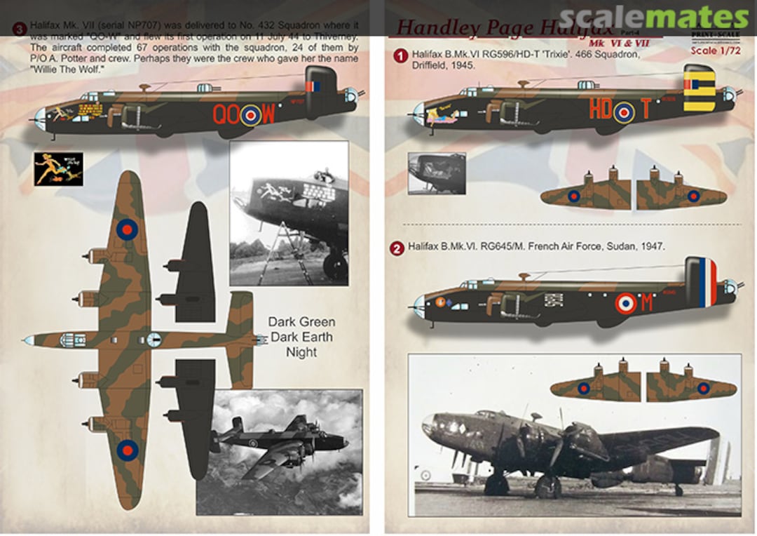 Boxart Handley Page Halifax (Part 4) 72-453 Print Scale