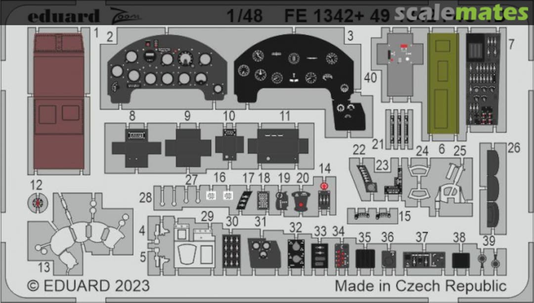 Boxart F4U-1D detail set FE1342 Eduard