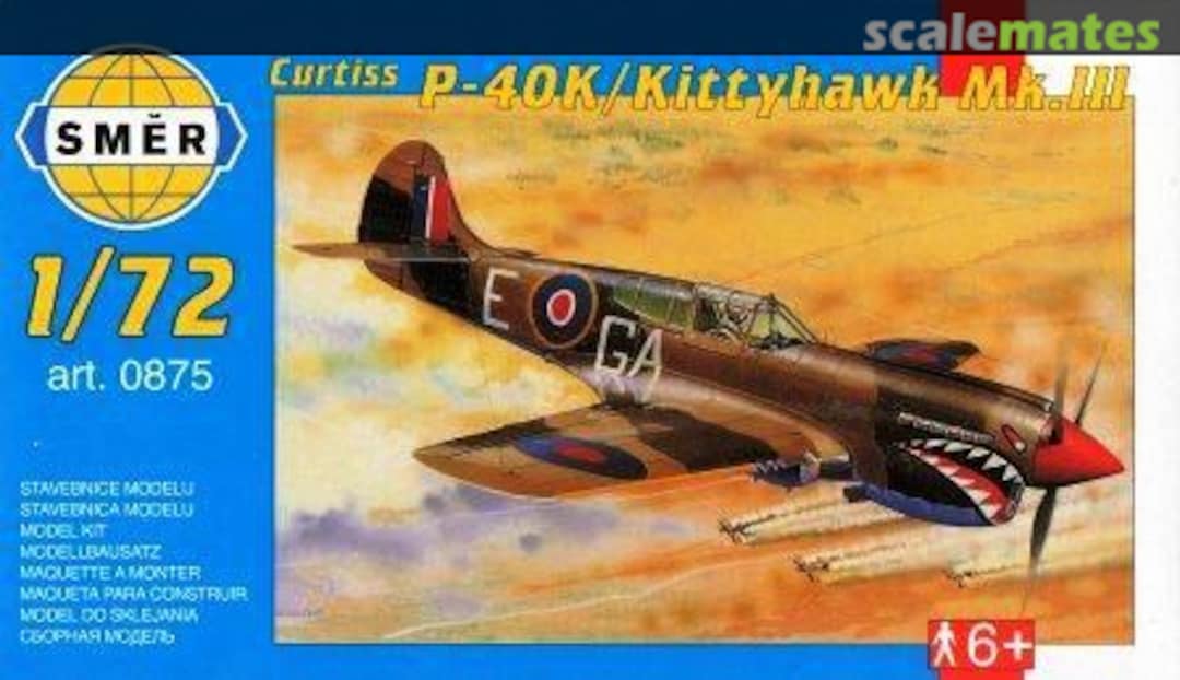 Boxart Curtiss P-40K / Kittyhawk Mk.III 0875 Směr