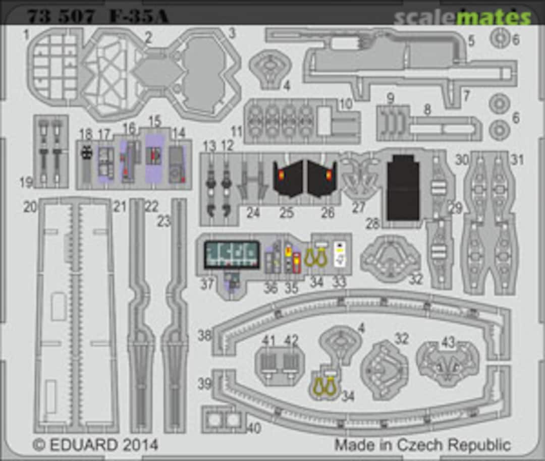 Boxart F-35A Etching Parts Set S.A. 73507 Eduard