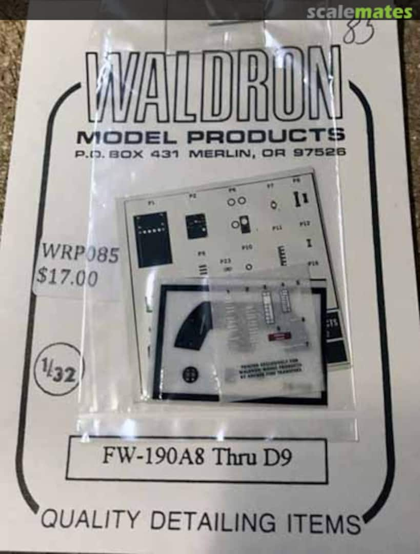 Boxart FW-190A8 thru D9 WR0085 Waldron Model Products