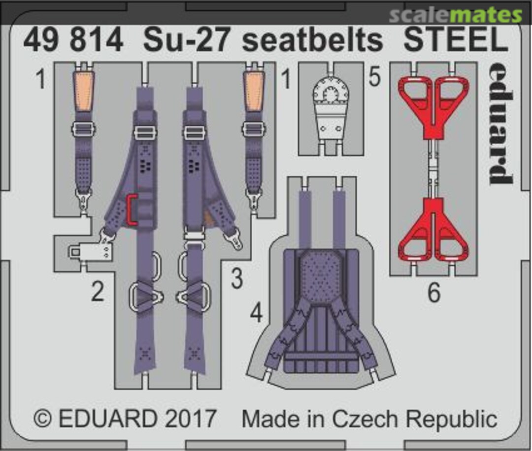 Boxart Su-27 Flanker - Seatbelts Steel 49814 Eduard