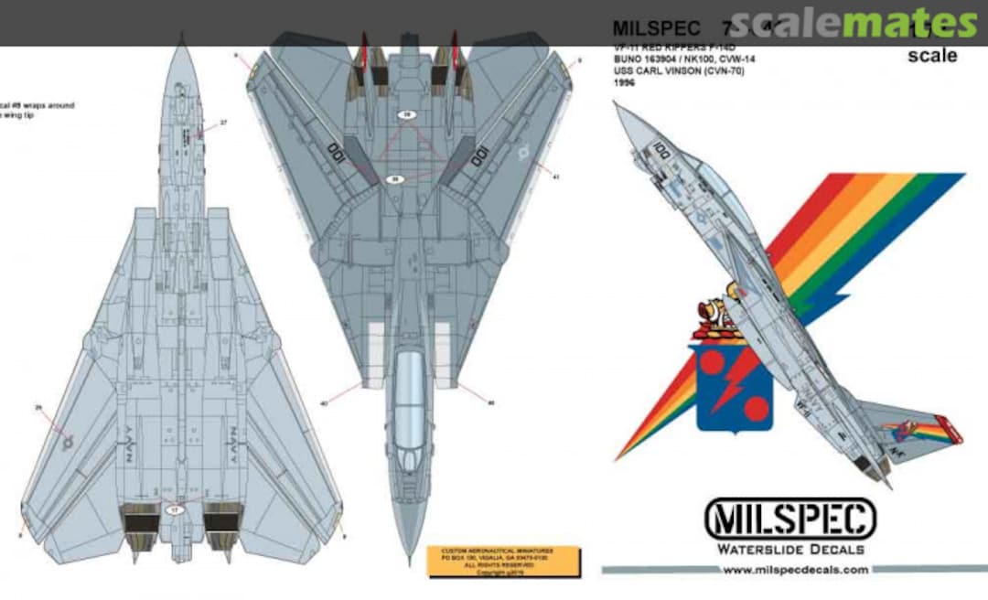 Boxart VF-11 Red Rippers F-14D 48-041 Milspec