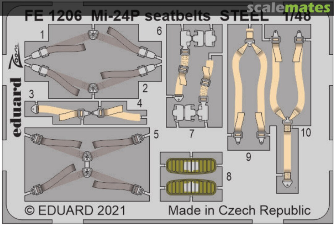 Boxart Mi-24P seatbelts STEEL FE1206 Eduard