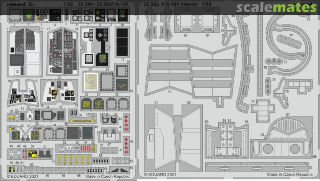 Boxart F/A-18F interior REVELL 32992 Eduard
