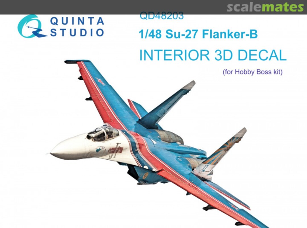 Boxart Su-27 Flanker B - interior 3D decals QD48203 Quinta Studio