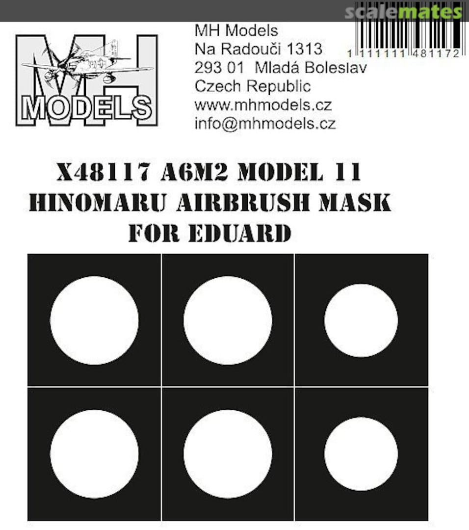 Boxart A6M2 Model 11 Hinomaru Airbrush Mask X48117 MH Models