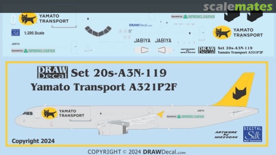 Boxart Yamato Transport A321F 20-A3N-119 Draw Decal