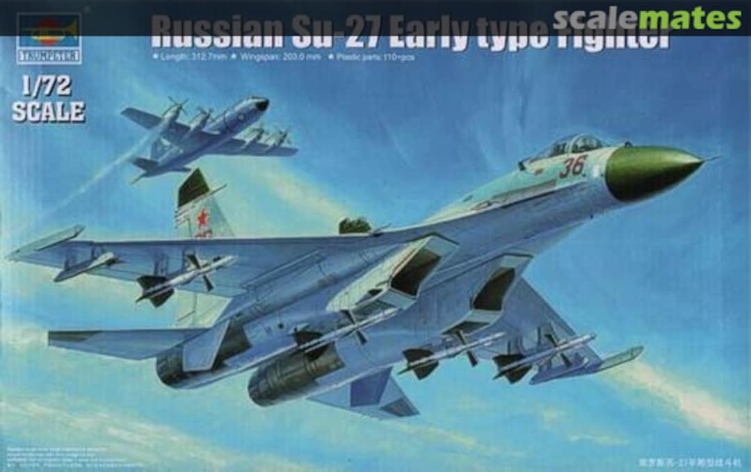 Boxart Su-27 Early type Fighter 01661 Trumpeter