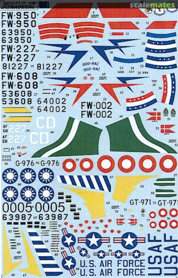 Boxart F-100D/F Super Sabre Two Seater X72-119 Xtradecal