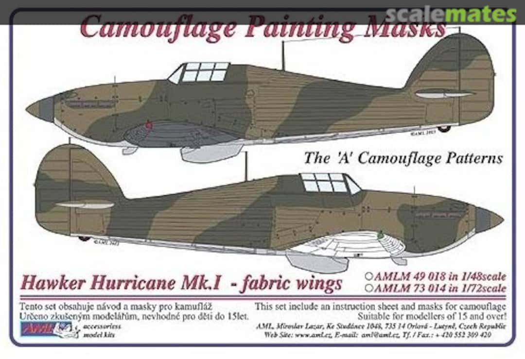 Boxart Hawker Hurricane Mk.I - Fabric Wings AMLM 73 014 AML