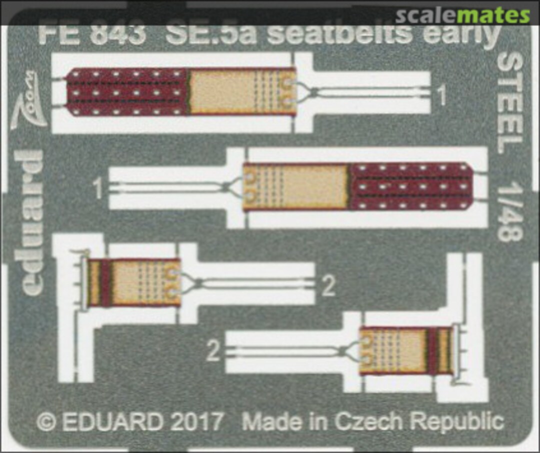 Boxart SE.5a seatbelts early FE843 Eduard