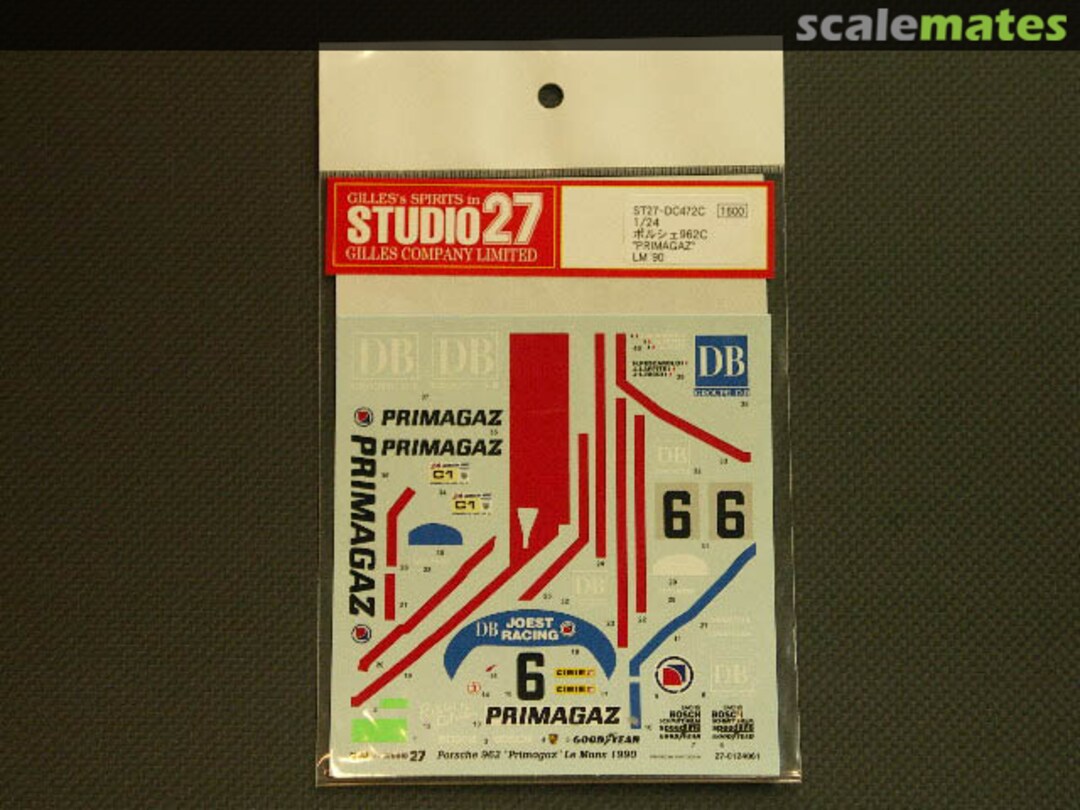 Boxart Porsche 962 PRIMAGAZ #6 LM 1990 ST27-DC472C Studio27