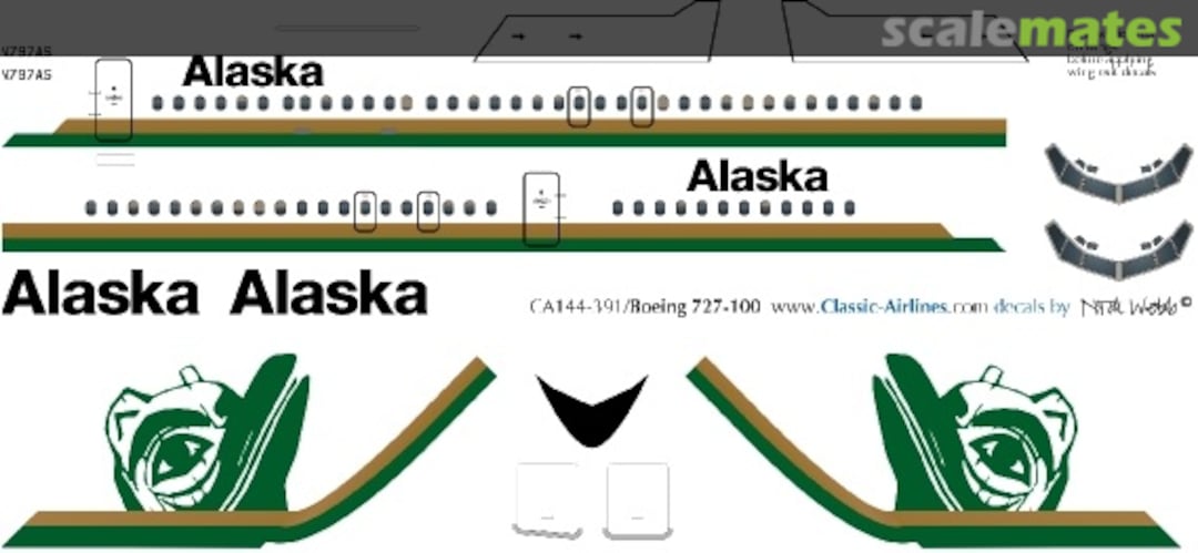 Boxart Alaska B727-1 (Totem) CA144-392 Classic Airlines