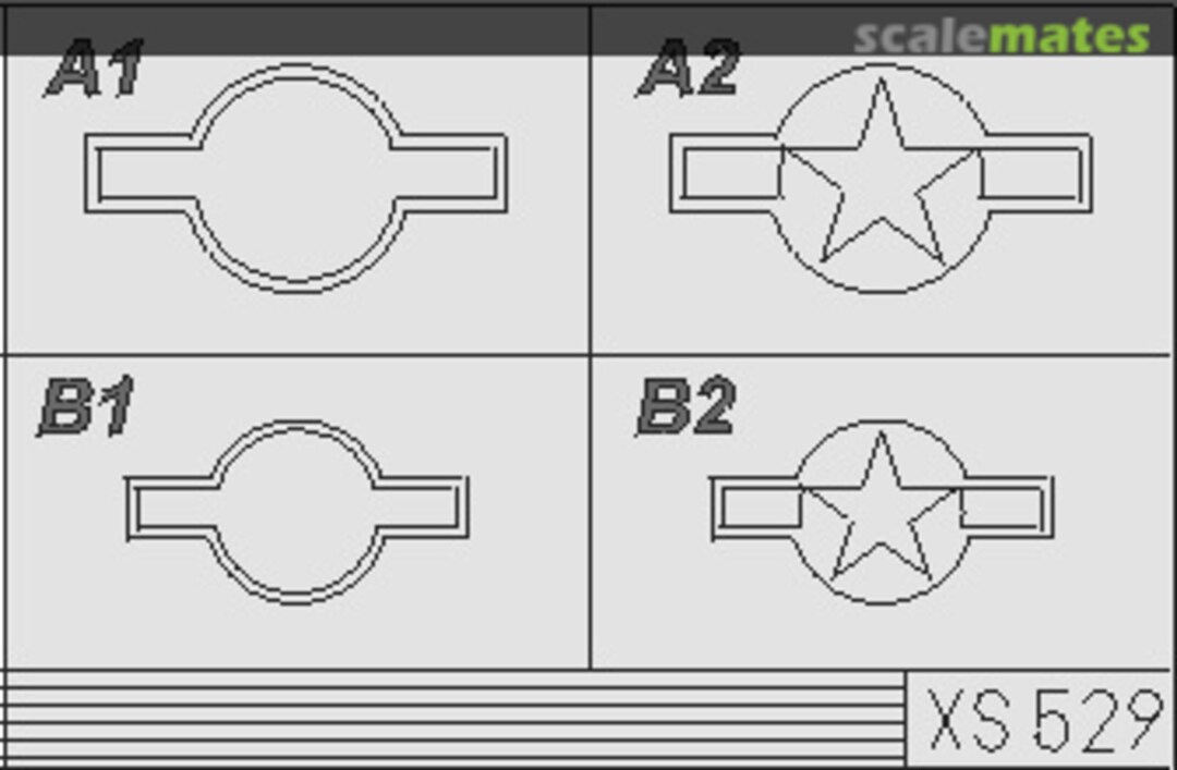 Boxart F4U Corsair National Insignia + Red Outline XS529 Eduard