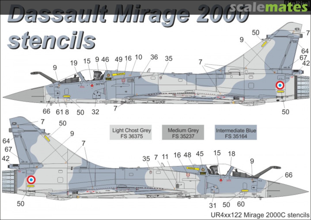 Boxart Dassault Mirage 2000 stencils France UR48122 UpRise