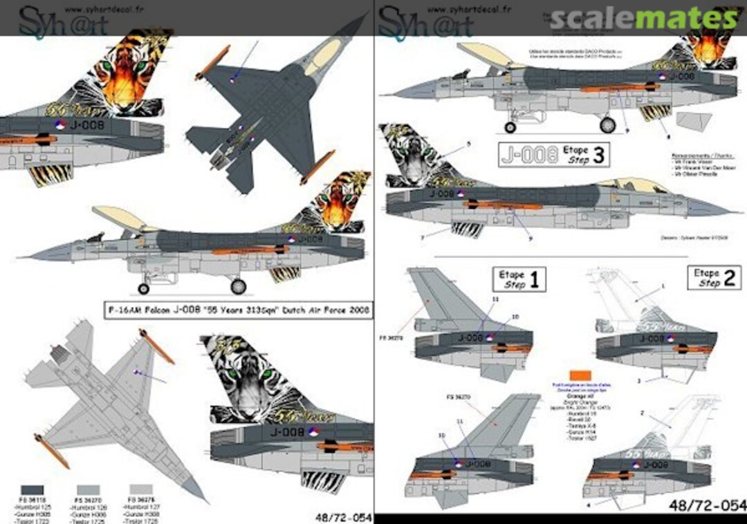 Boxart F-16AM Fighting Falcon 72-054 Syhart