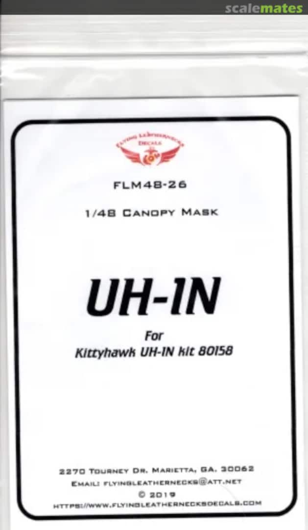 Boxart UH-1N Huey - Canopy Mask FLM48-26 Flying Leathernecks